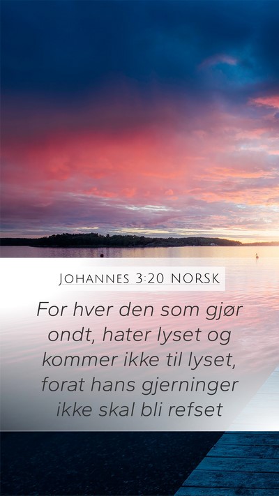 Johannes 3:20 NORSK Bible Verse Image