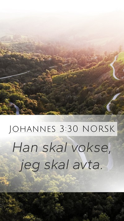 Johannes 3:30 NORSK Bible Verse Image