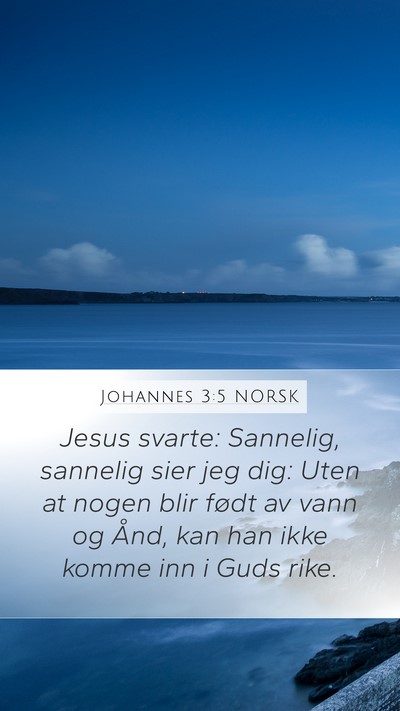 Johannes 3:5 NORSK Bible Verse Image