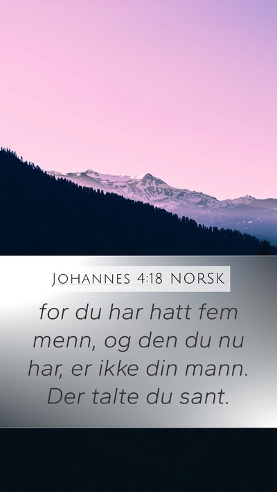 Johannes 4:18 NORSK Bible Verse Image
