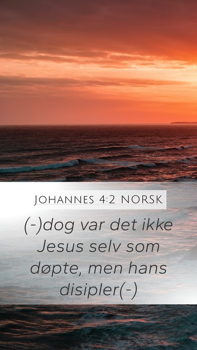 Johannes 4:2 NORSK Mobile Phone Wallpaper - (-)dog var det ikke Jesus selv som døpte, men - Mobile Bible Verse Wallpaper