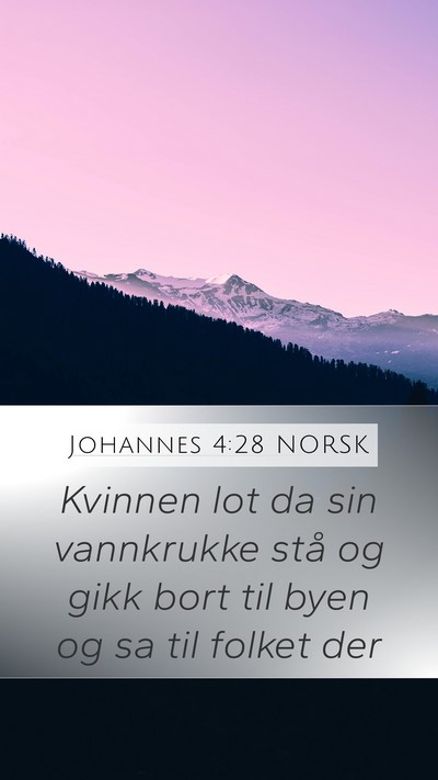 Johannes 4:28 NORSK Bible Verse Image