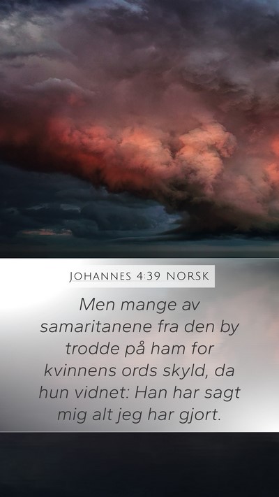 Johannes 4:39 NORSK Bible Verse Image