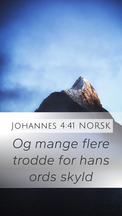 Johannes 4:41 NORSK Bible Verse Image