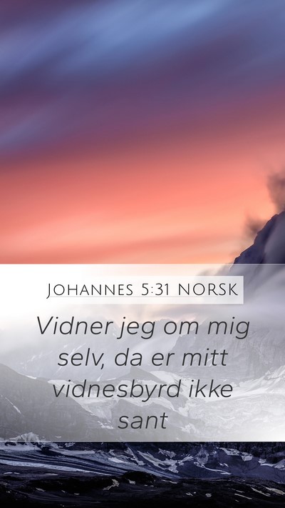 Johannes 5:31 NORSK Bible Verse Image