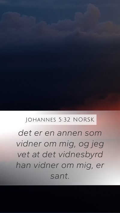 Johannes 5:32 NORSK Bible Verse Image