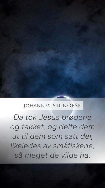 Johannes 6:11 NORSK Bible Verse Image