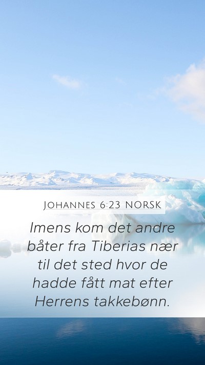 Johannes 6:23 NORSK Bible Verse Image