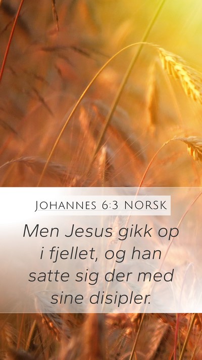 Johannes 6:3 NORSK Mobile Phone Wallpaper - Men Jesus gikk op i fjellet, og han satte sig der - Mobile Bible Verse Wallpaper