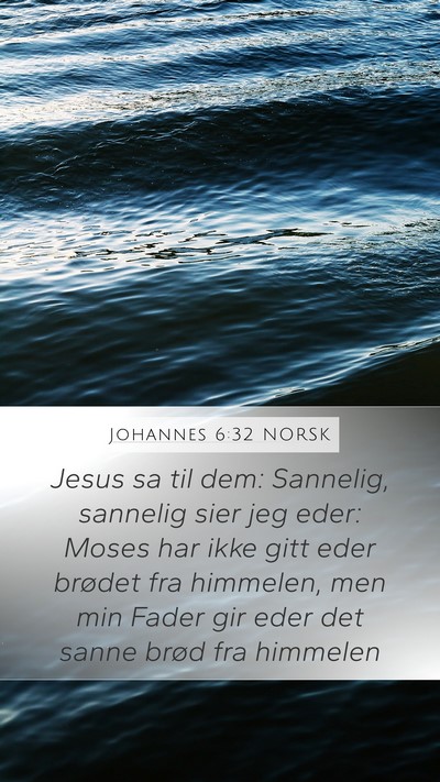 Johannes 6:32 NORSK Bible Verse Image