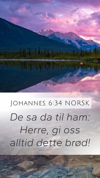 Johannes 6:34 NORSK Bible Verse Image