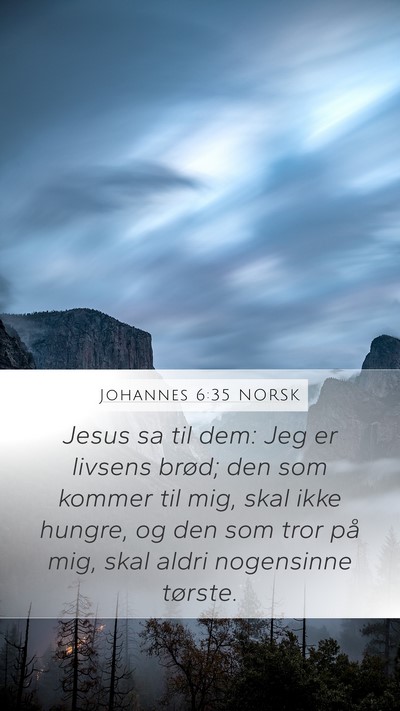 Johannes 6:35 NORSK Bible Verse Image
