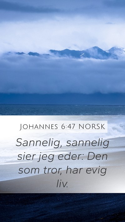 Johannes 6:47 NORSK Bible Verse Image