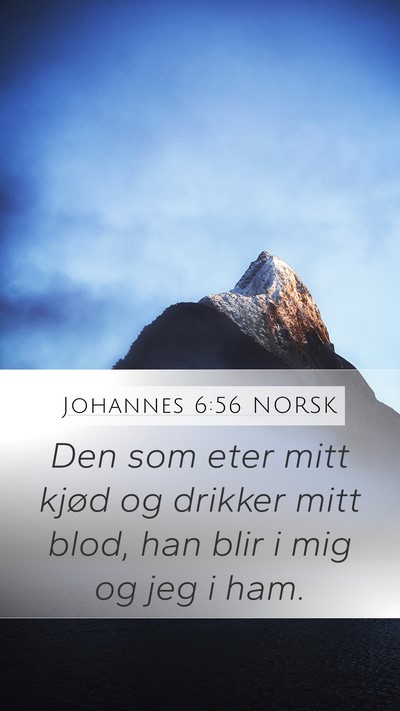 Johannes 6:56 NORSK Bible Verse Image