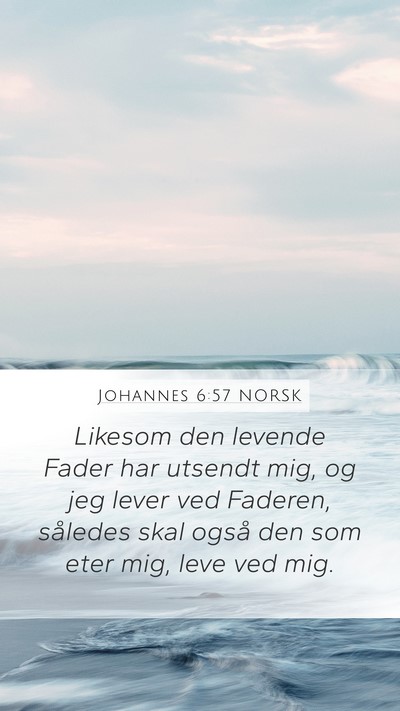 Johannes 6:57 NORSK Bible Verse Image