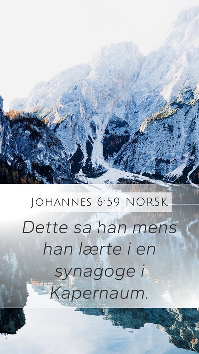 Johannes 6:59 NORSK Bible Verse Image