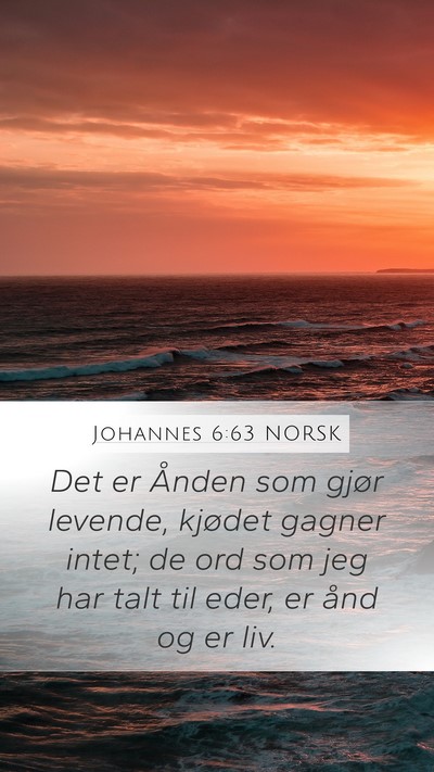 Johannes 6:63 NORSK Bible Verse Image
