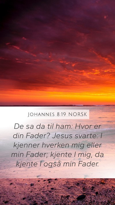 Johannes 8:19 NORSK Bible Verse Image