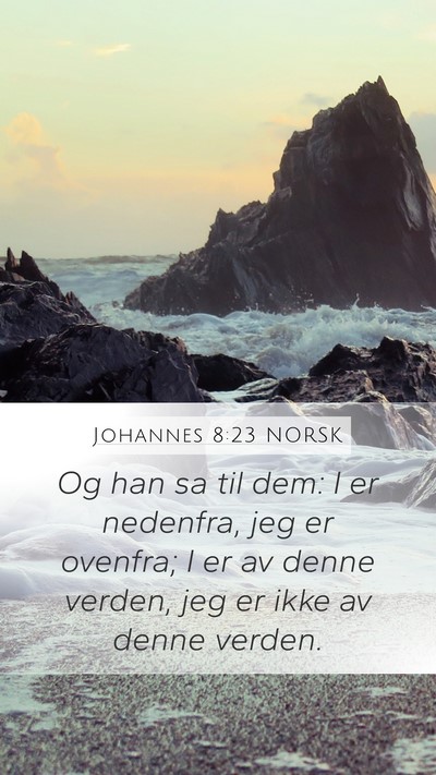 Johannes 8:23 NORSK Bible Verse Image