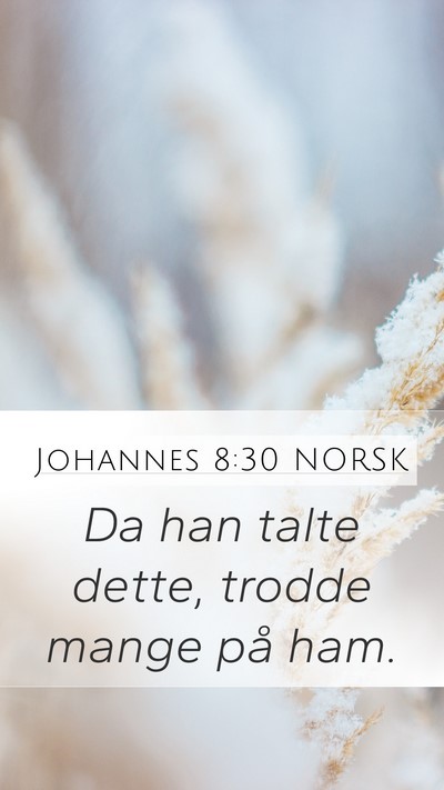 Johannes 8:30 NORSK Bible Verse Image