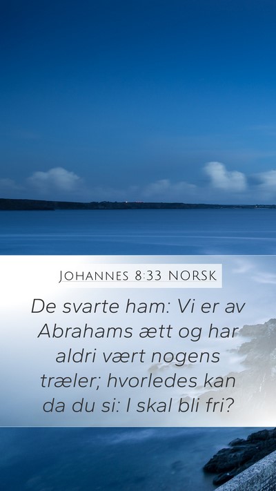 Johannes 8:33 NORSK Bible Verse Image
