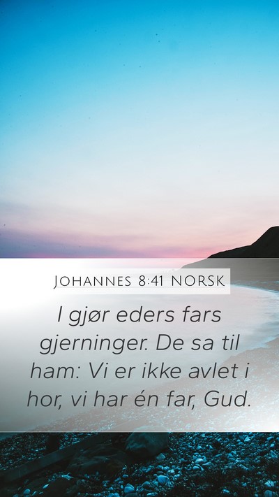 Johannes 8:41 NORSK Bible Verse Image