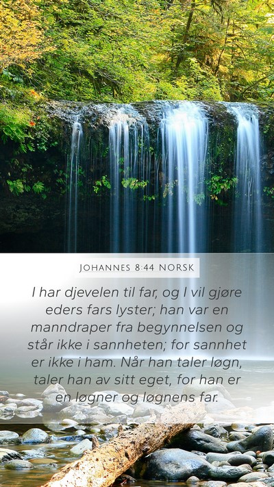 Johannes 8:44 NORSK Bible Verse Image