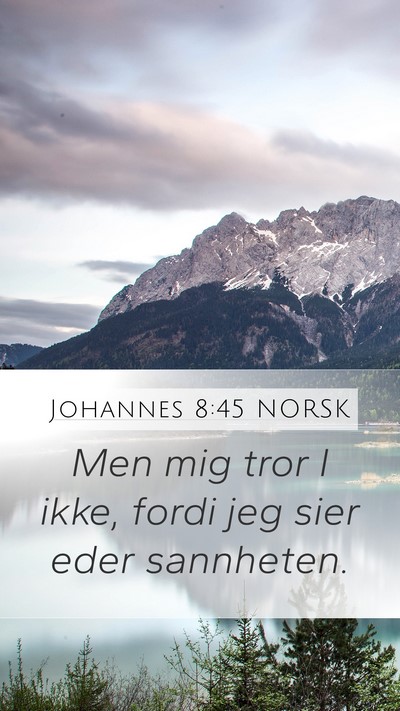 Johannes 8:45 NORSK Bible Verse Image