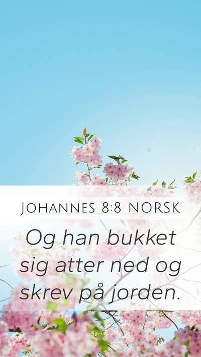 Johannes 8:8 NORSK Bible Verse Image