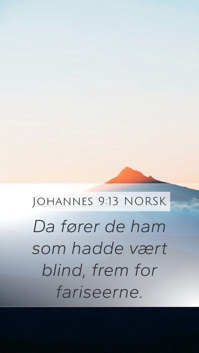 Johannes 9:13 NORSK Mobile Phone Wallpaper - Da fører de ham som hadde vært blind, frem for - Mobile Bible Verse Wallpaper
