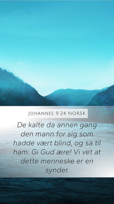 Johannes 9:24 NORSK Bible Verse Image