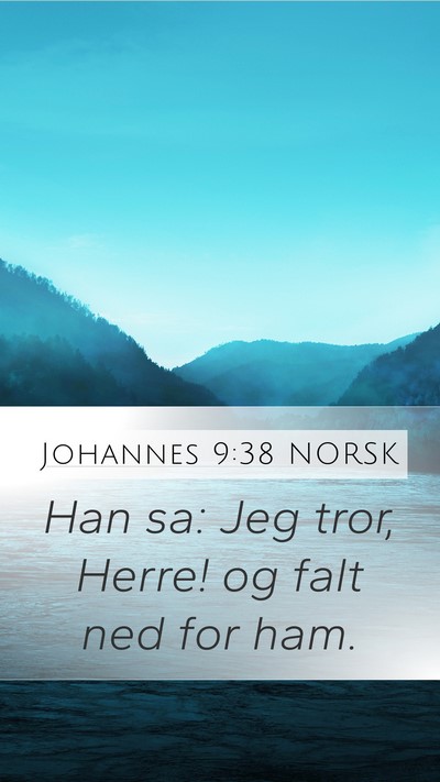 Johannes 9:38 NORSK Bible Verse Image