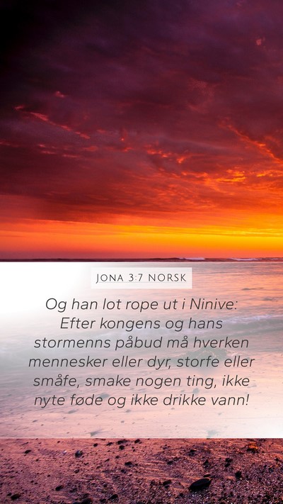 Jona 3:7 NORSK Bible Verse Image