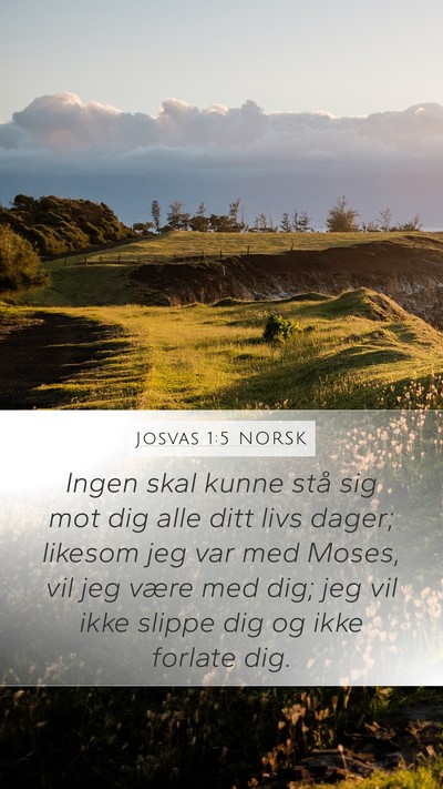 Josvas 1:5 NORSK Bible Verse Image