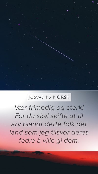 Josvas 1:6 NORSK Bible Verse Image