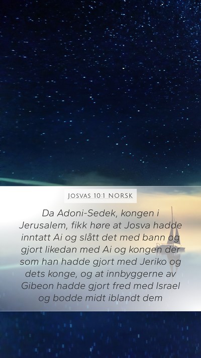 Josvas 10:1 NORSK Bible Verse Image