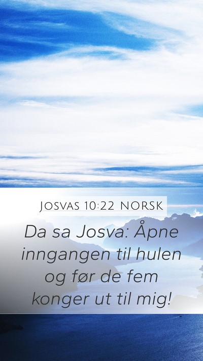 Josvas 10:22 NORSK Bible Verse Image