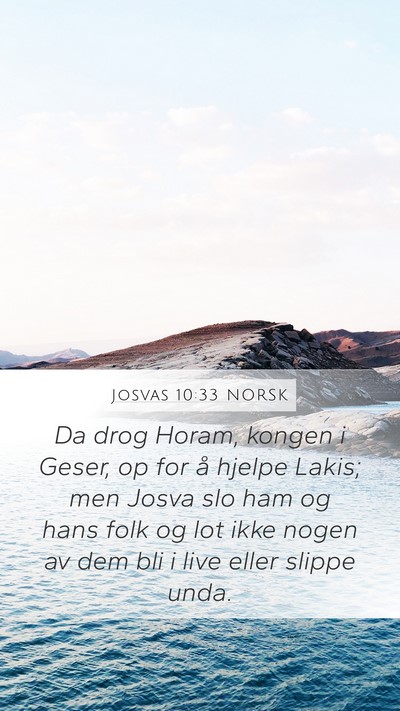 Josvas 10:33 NORSK Bible Verse Image