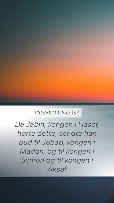 Josvas 11:1 NORSK Bible Verse Image