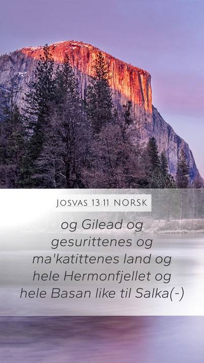 Josvas 13:11 NORSK Bible Verse Image