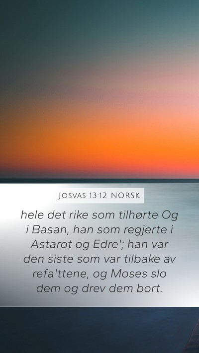 Josvas 13:12 NORSK Bible Verse Image
