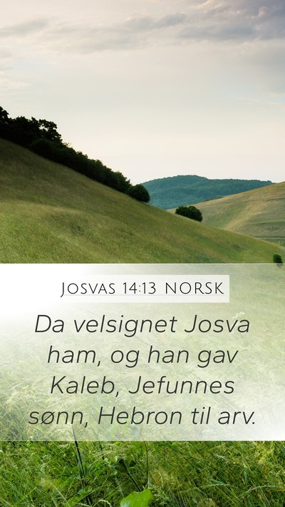 Josvas 14:13 NORSK Bible Verse Image