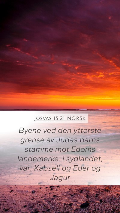Josvas 15:21 NORSK Bible Verse Image