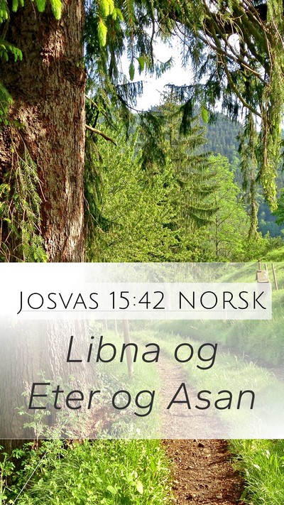 Josvas 15:42 NORSK Bible Verse Image