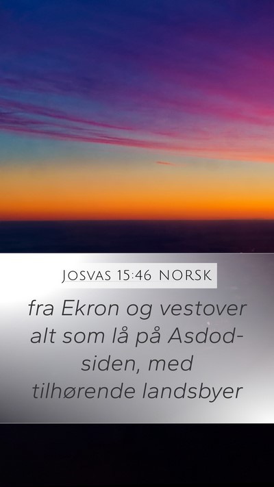 Josvas 15:46 NORSK Bible Verse Image