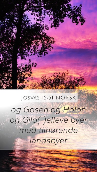 Josvas 15:51 NORSK Bible Verse Image