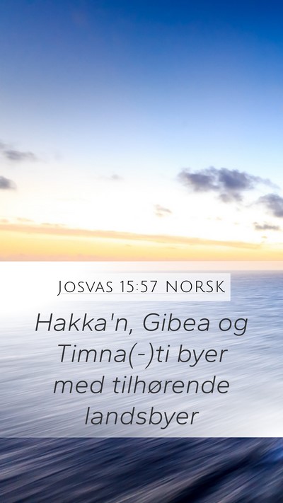 Josvas 15:57 NORSK Bible Verse Image