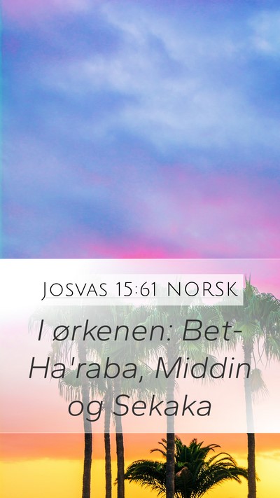 Josvas 15:61 NORSK Bible Verse Image