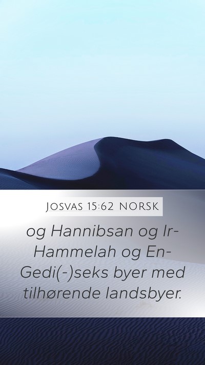 Josvas 15:62 NORSK Bible Verse Image