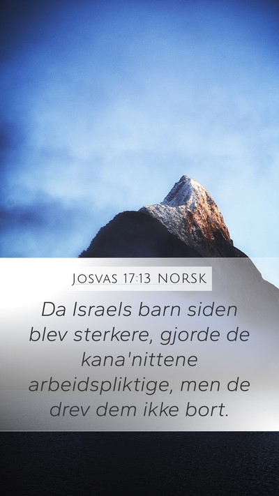 Josvas 17:13 NORSK Bible Verse Image